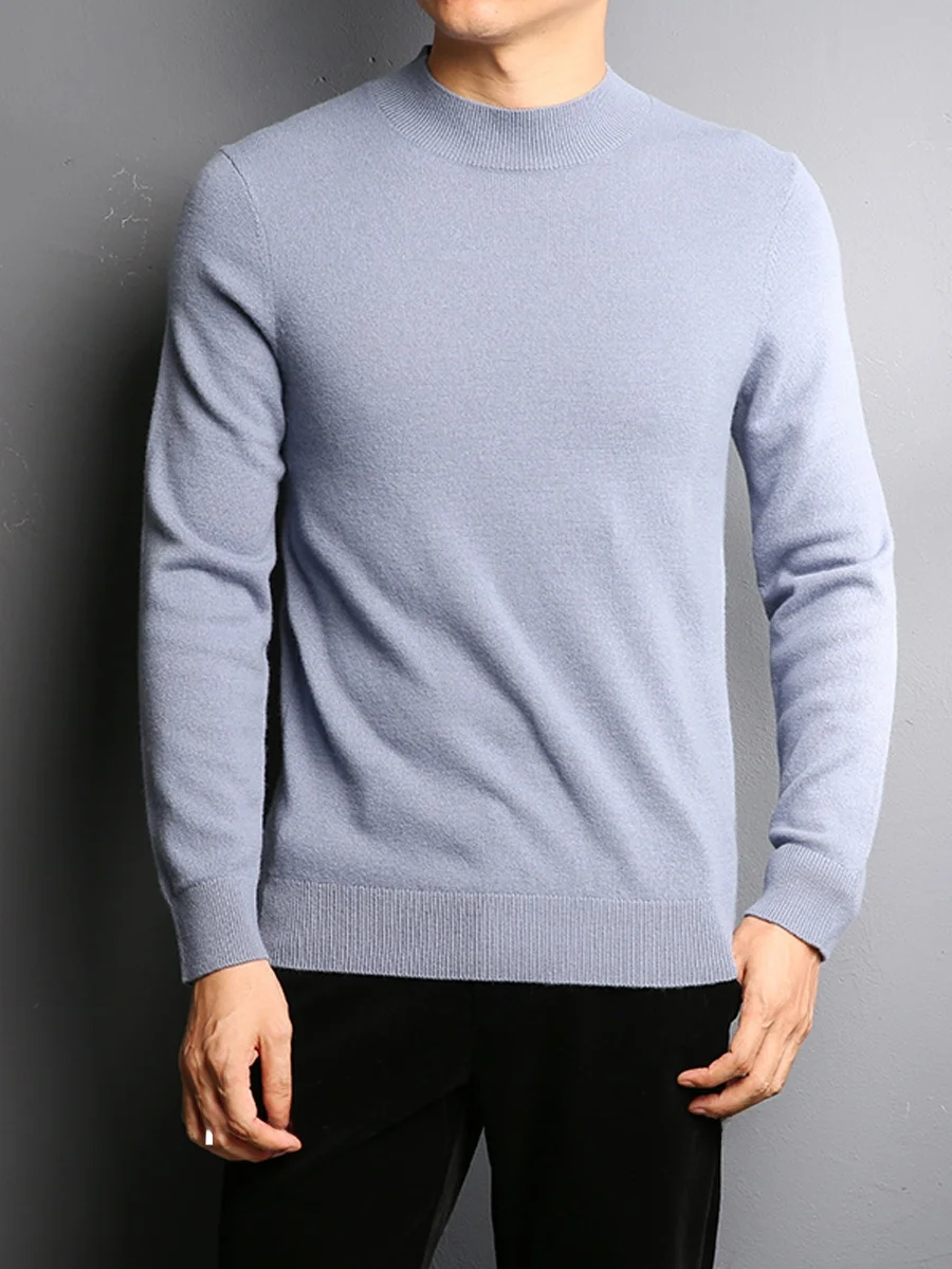 

Soft Hand Feel 0 Camere Thi Warm Basic Sle Men's Sweater Close Fit Autumn Winter ential Knitwear
