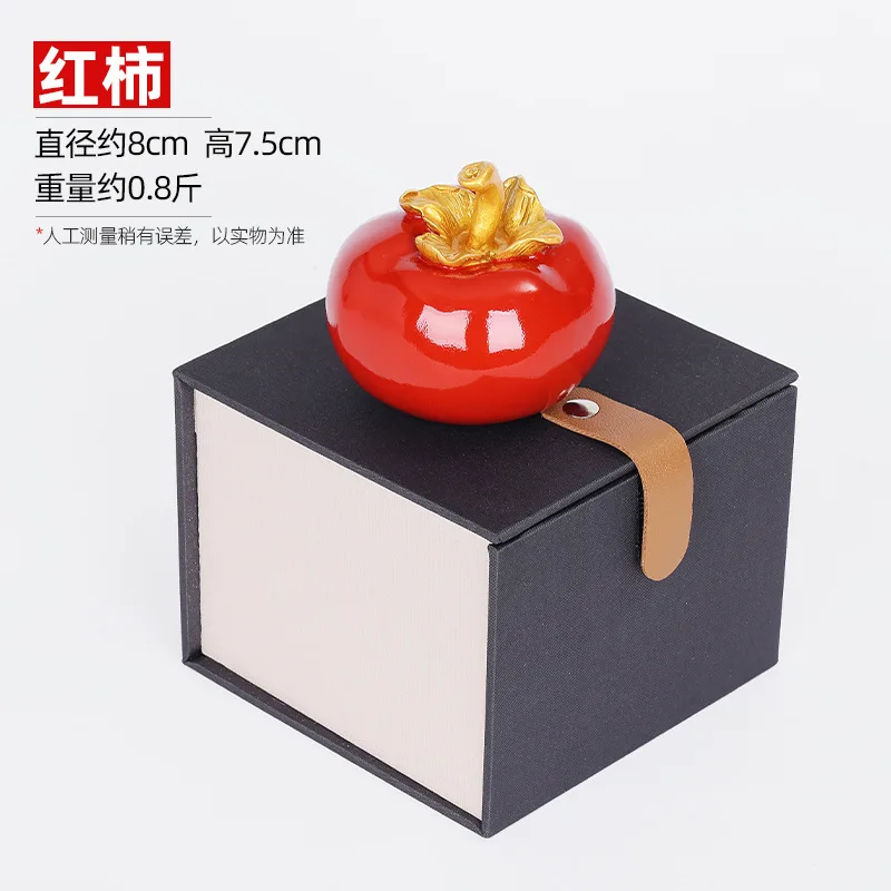 Color Copper Persimmon Ornament For Home Office Birthday Gift Desktop Decoration