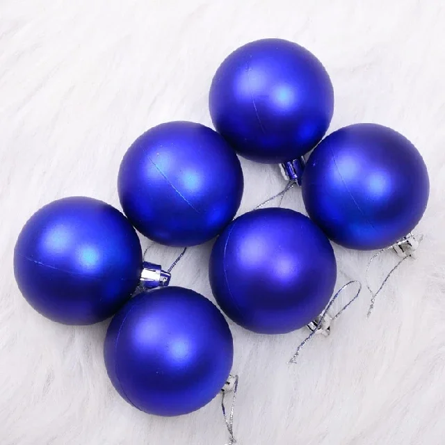 6cm sapphire matte big Christmas ball Christmas tree window shopping mall decoration pendant ornaments