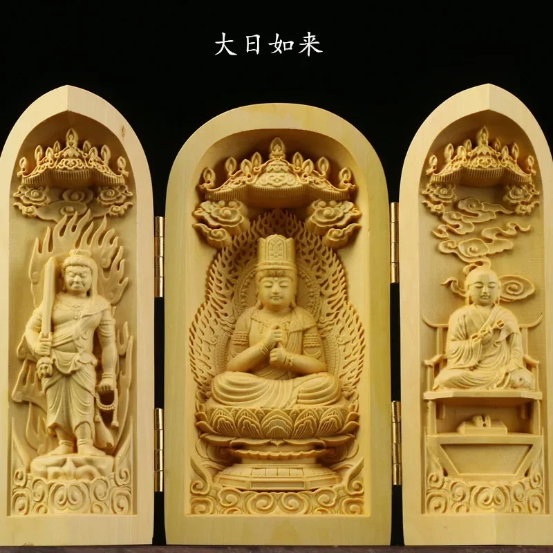 Boxwood Beautiful Hand-Carved Wooden Statue of the Thousand-Armed Guanyin Bodhisattva