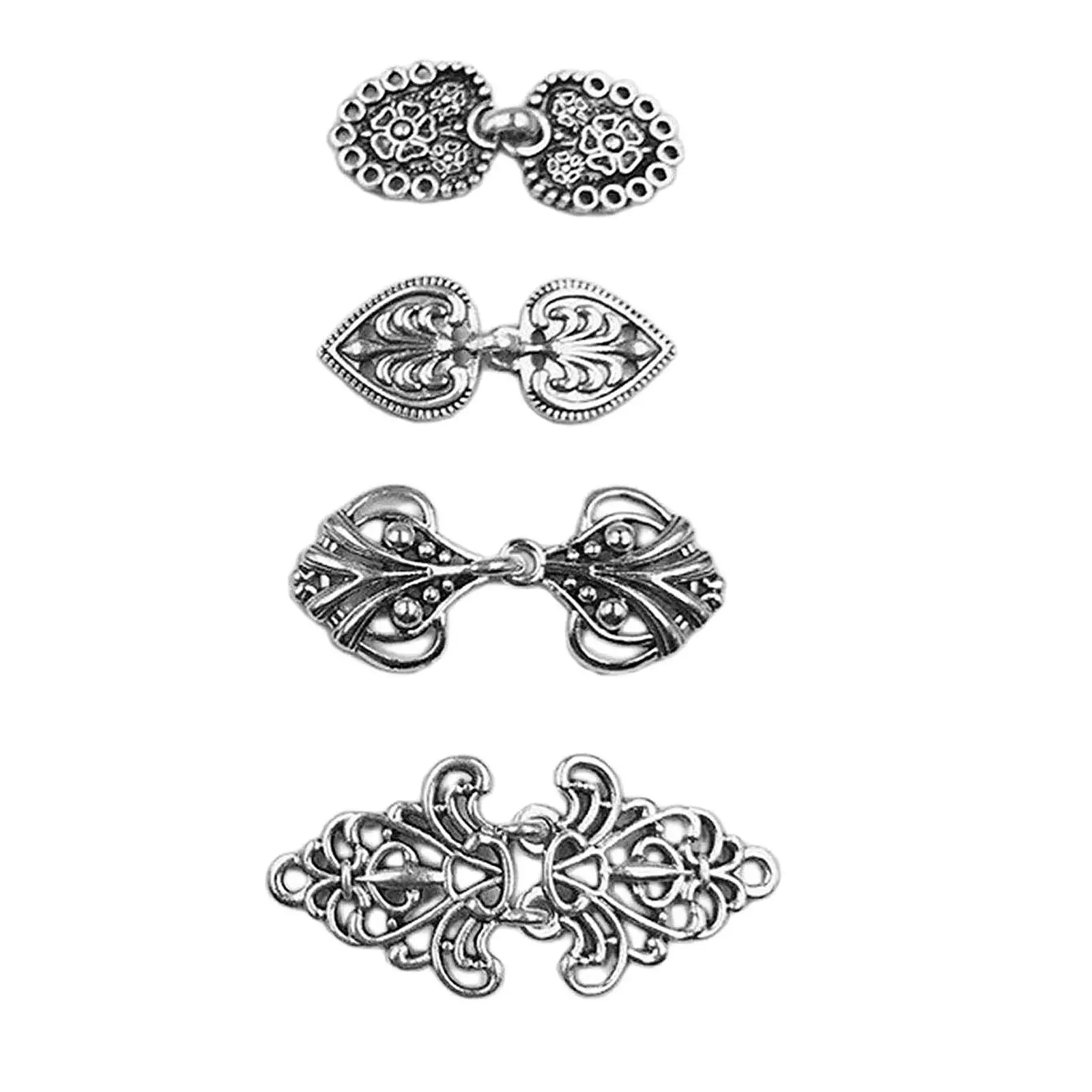 4Pairs Medieval Cloak Clasp Cape Fastener on Cape Cloak Clasp Fasteners Hook and