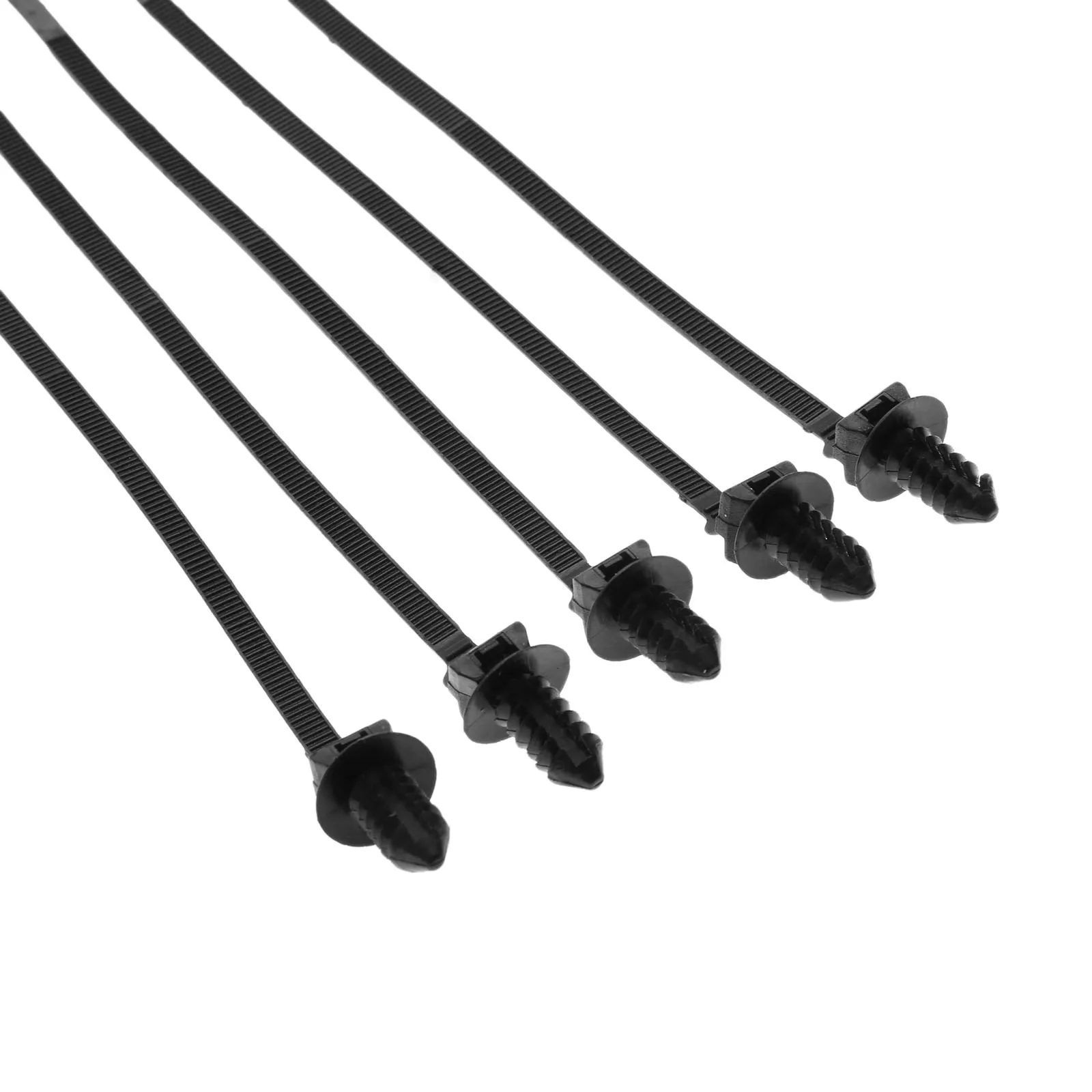 Yetaha 30 Pcs Nylon Black Car Cable Strap Push Mount Wire Tie Retainer Clip Clamp Car Cable Fastening Ties High Quality