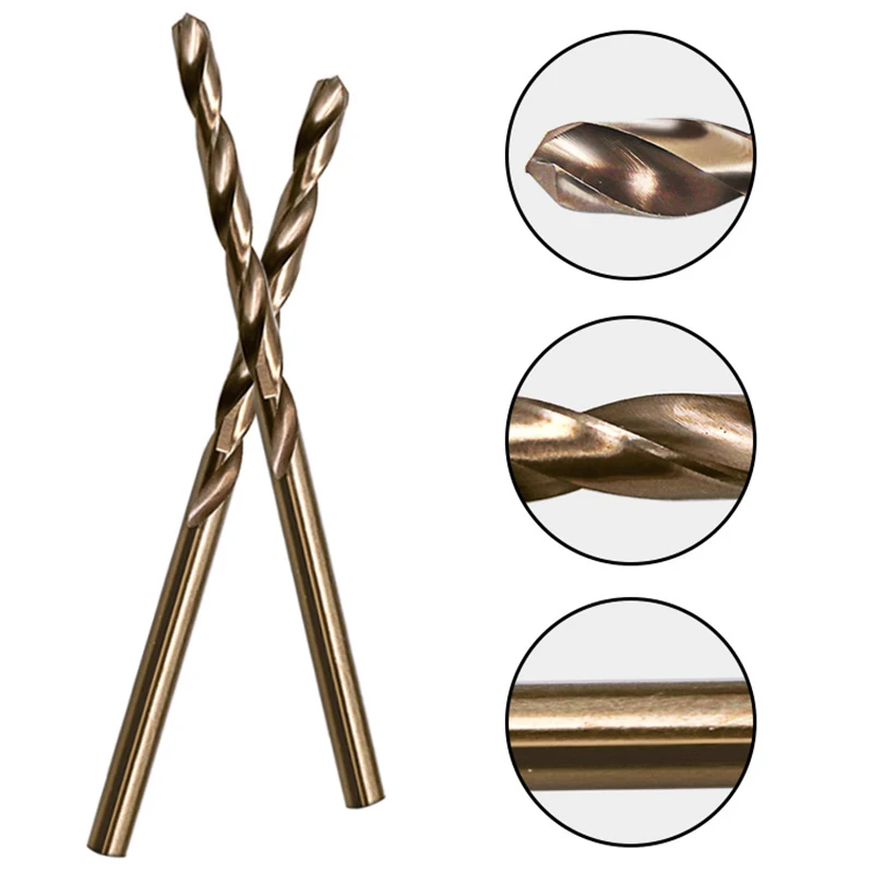 Imagem -05 - Conjunto de Brocas Hss Revestido a Titânio Aço de Alta Velocidade Ferramenta Multifuncional Brocas de Metal Ferramentas Elétricas Madeira 10 Pcs