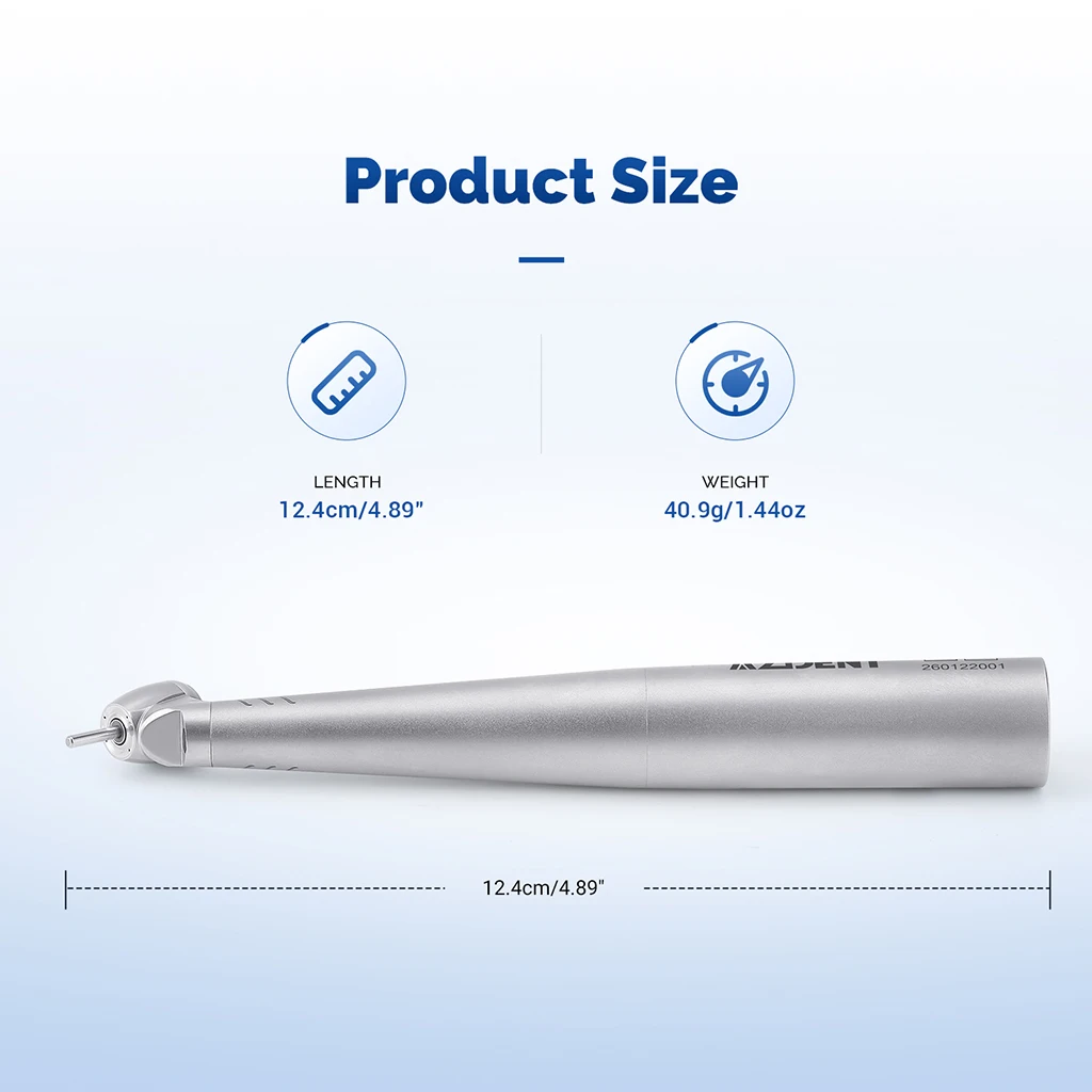 AZDENT Dental 45 ° Hochgeschwindigkeits-Handstück mit LED-Faseroptik aus Titan, passend für KAVO und NSK, mit Keramiklager und Druckknopf, Zahnmedizinisches Instrument – Detail 20