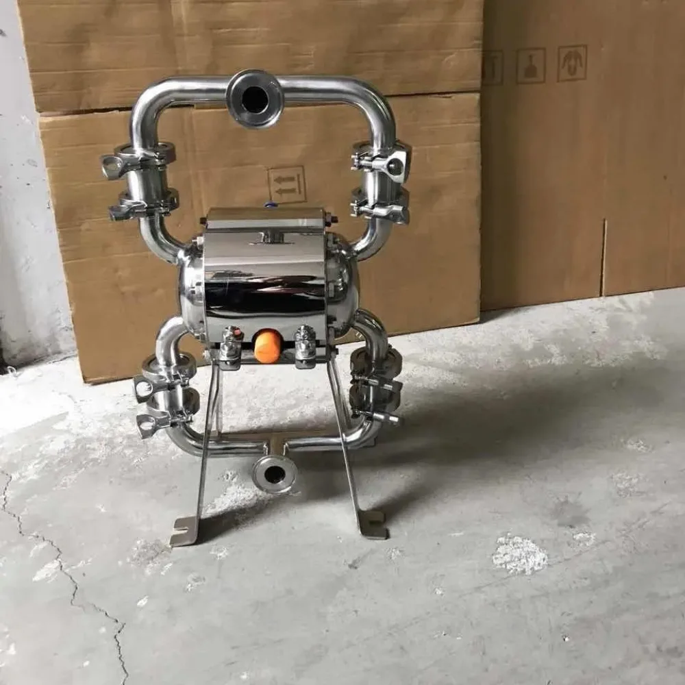 QBY3-W25 Sanitary Stainless Steel Pneumatic Diaphragm Pump Food Grade Air Operated Diaphragm Pump Beverage Transfer Pump