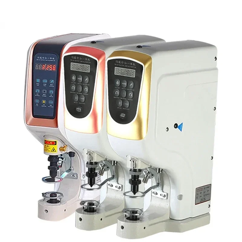 Punching Machine Automatic Big White Four Button Machine Electric Computer Stapling Machine Air Hole Button Punching