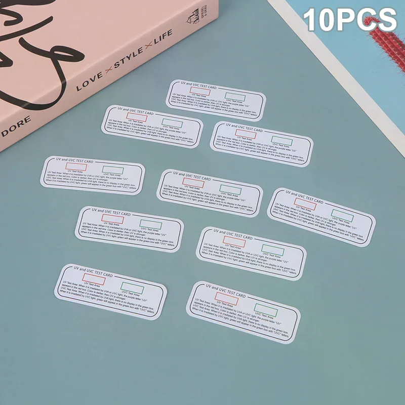 10PCS Light Test Cards UVA UVC Test Cards Light Wavelength Indicator Cards High Quality 7.00X2.50X0.10cm
