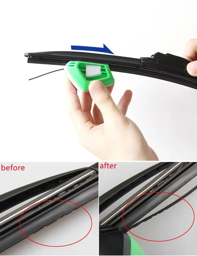 Universelles Auto-Scheibenwischer-Reparaturwerkzeug, Trimmer, Restaurierer, Scheibenwischerblatt-Schneider, Gummi-Autozubehör, Nachprofilierungswerkzeug – Detail 1