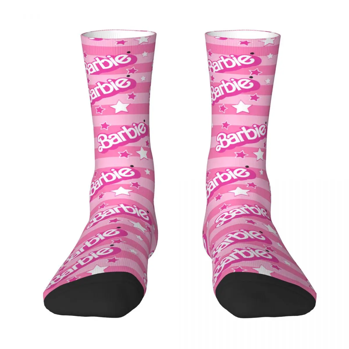 Barbie Logo Stockings Men Cartoon Kawaii Socks Soft Casual Socks Autumn Running Sports Non-Slip Printed Socks Gift Idea