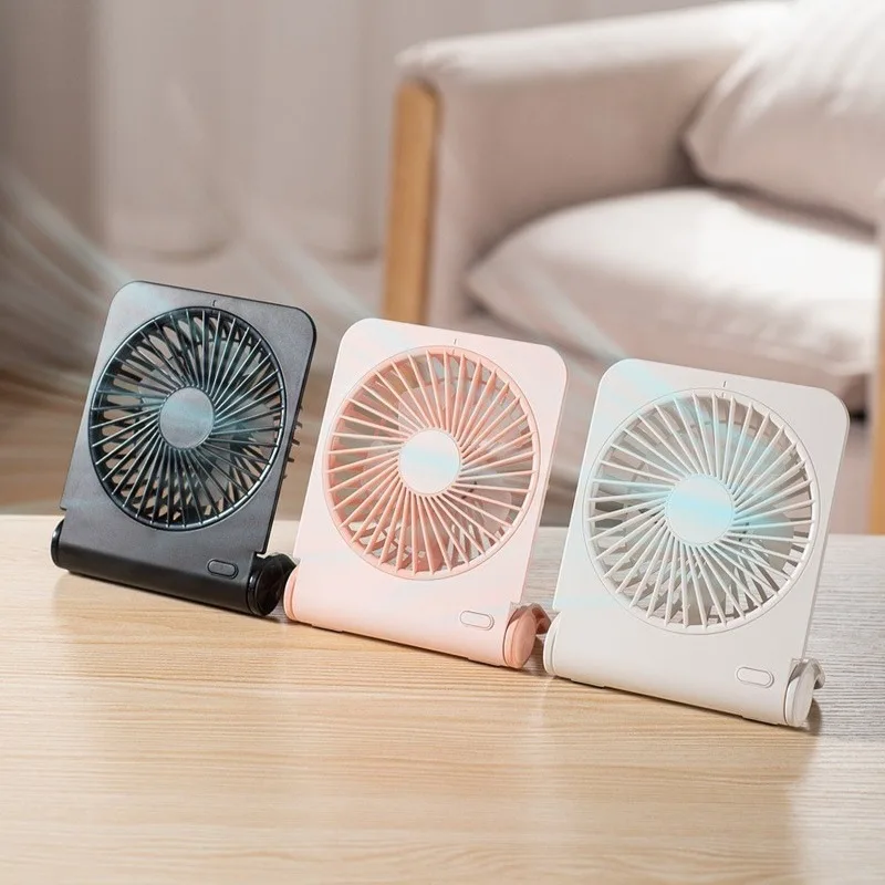 Desktop Small Fan Ultra Light Sound Office Stackable Portable Handheld Charging Mini Large Capacity Fan