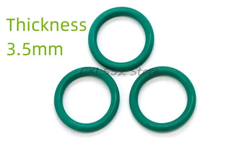 1/2/5Pcs OD 10/11/12/13/14/15/16/17/18/19/20/22~104x3.5mm Green FKM Fluorine Rubber O-Ring Sealing Ring Washer Gasket