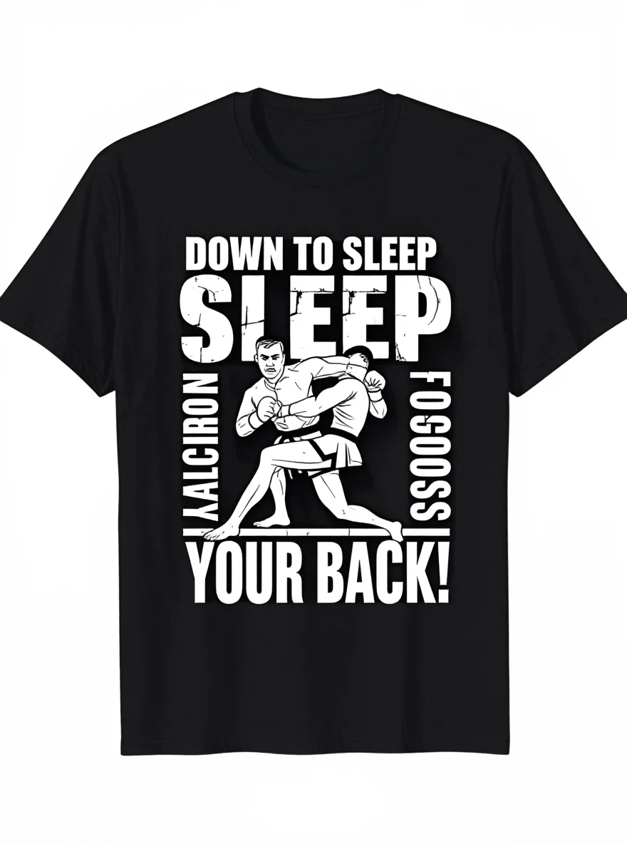 

BJJ Jiu Jitsu T-Shirt - "Now I Lay You To Sleep" Martial Arts Casual Summer Crew Neck Tee