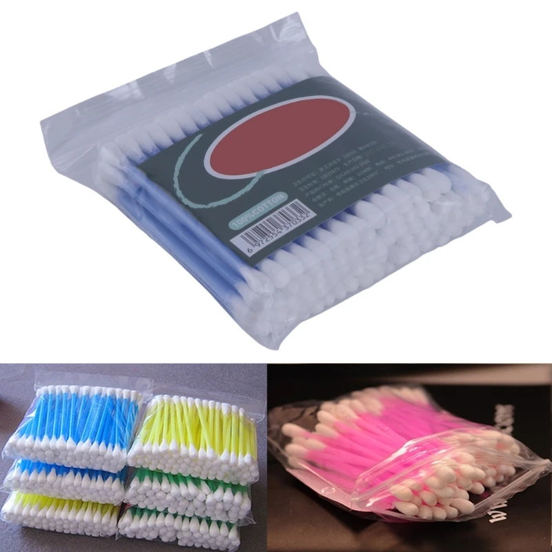 Applicateur coton-tige jetable, 100 pièces, coton-tige Q-tip, poignée en plastique robuste, B03A