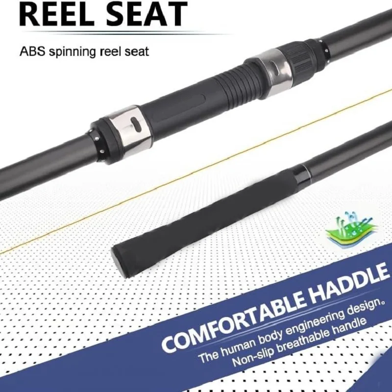 Caña de Pescar Carbono Versátil para Carpa, Spinning y Surf - imagen 3