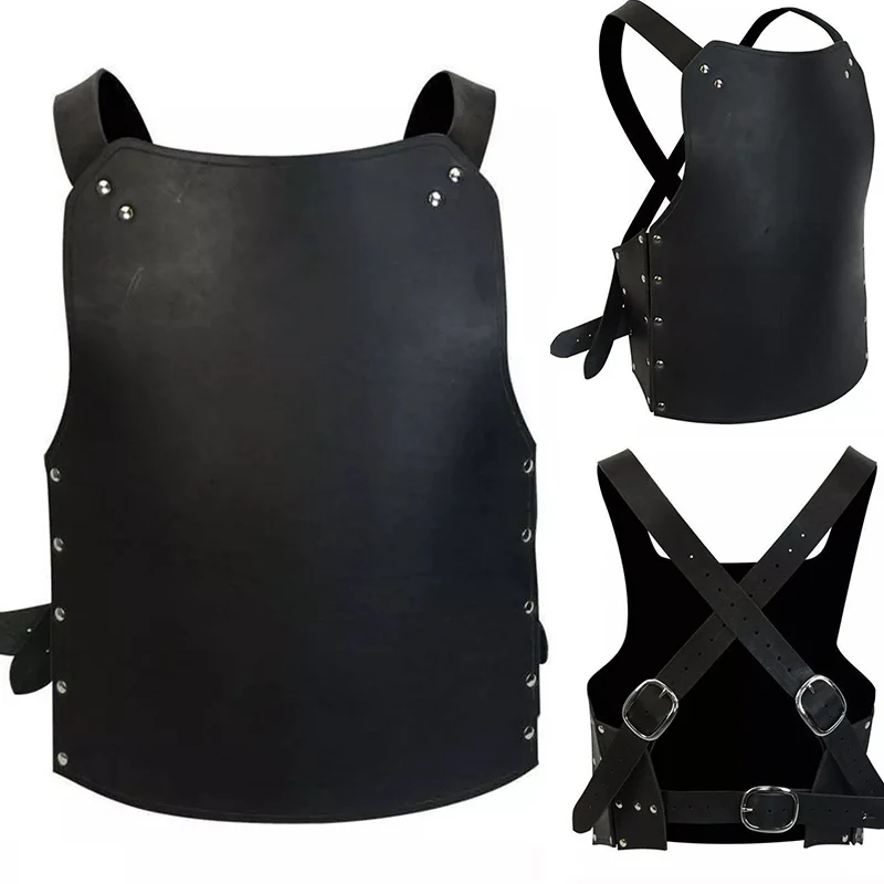 Medieval Viking Cavaleiro PU Colete de Couro, Armadura Peitoral, Steampunk Peitoral, Gótico, LARP Cuirass, Samurai, Gladiador Cosplay Costume