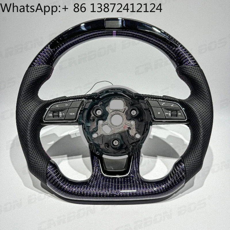 

D-shaped Steering Wheel Hand-forged Carbon Fiber Suitable for Audi B9 B8 A3 A4 A5 S3 S4 S5 RS3 RS4 RS5 Audi Universal Model
