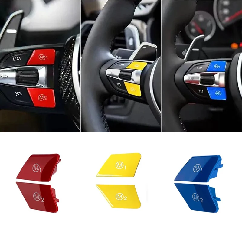 ABS Car Steering Wheel M1 M2 Switch Button Cover Replace Fit For BMW F20 F22 F30 F32 F36 F10 F12 F15 F16 M3 M4 M5 M6 X5M X6M