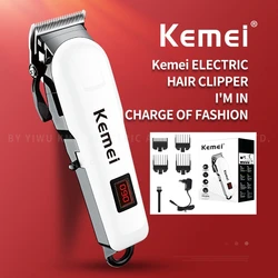 Kemei Professional Hair Clipper Adjustable Hair Trimmer For Men Eelectric Powerful Beard Rechargeable Hair Cut Barber Machine