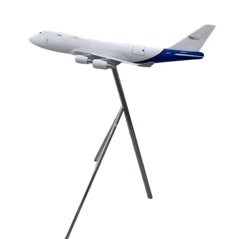 Large 1:60 simulation b747-400F aviation exhibition hall ornament, landing tripod custom aircraft model 120cm