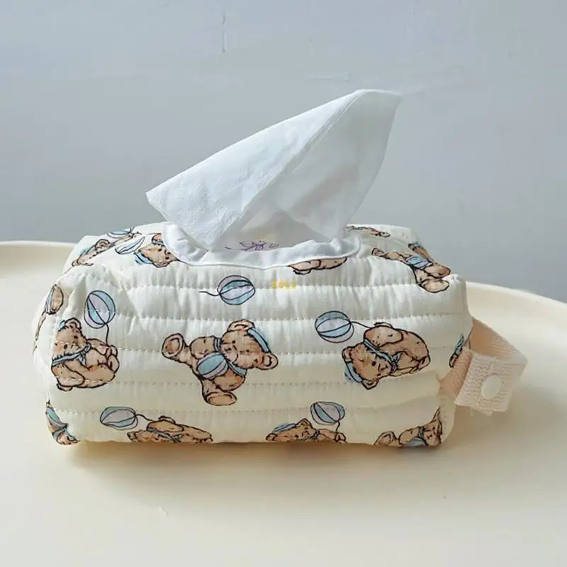 Caja toallitas con patrón impreso, dispensador toallitas para bebé, contenedor toallitas acolchadas, soporte para a