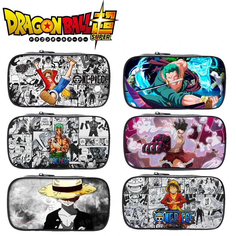 

ONE PIECE pencil bag creative pencil bag Luffy Roronoa Zoro students large-capacity pencil bag stationery box for boys and girls