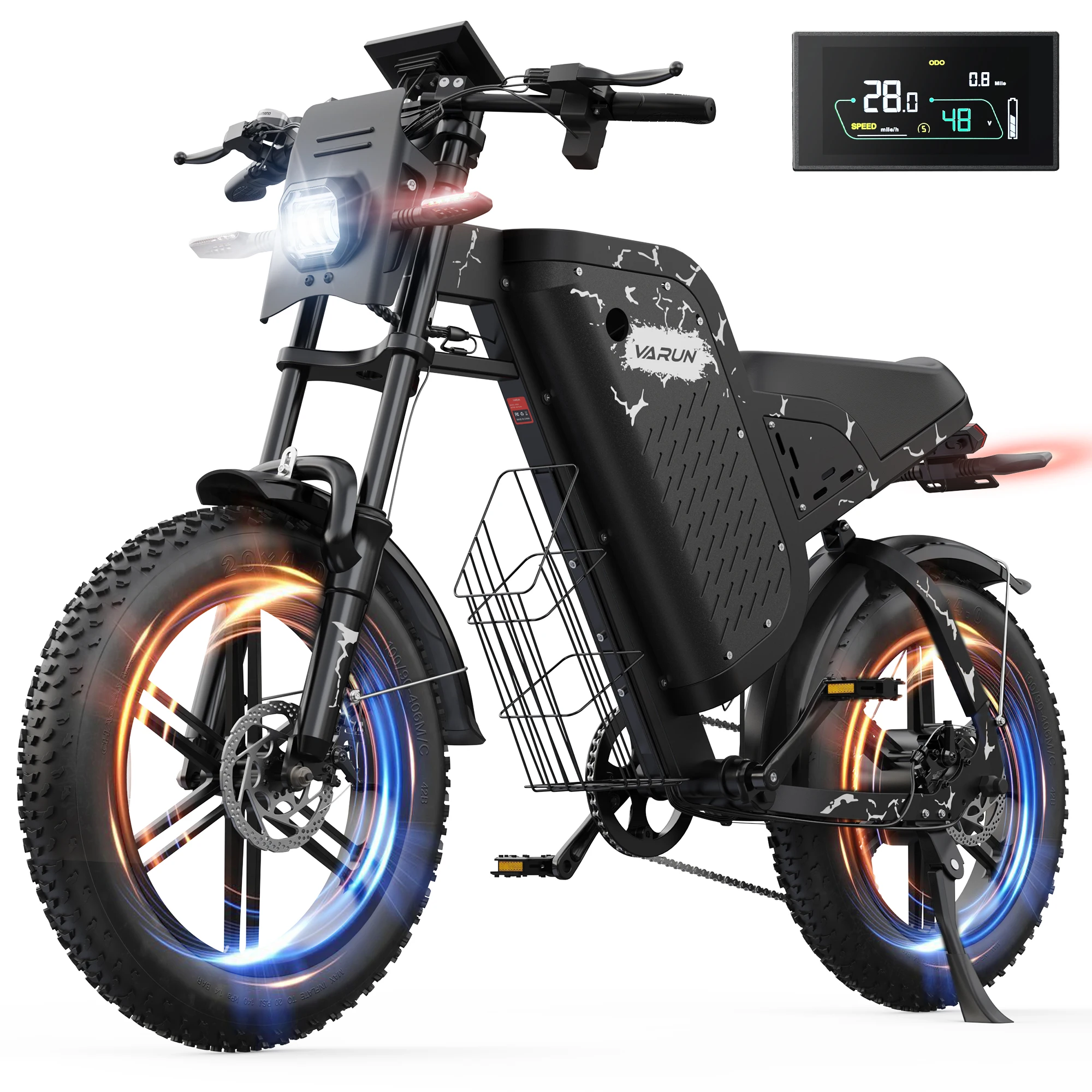 VARUN x-plorer bête adulte tout-Terrain e-off vélo de route 250W 48V31.5AHU 20*4 "gros pneu nisex style déplacements urbains vélo électrique Ebike