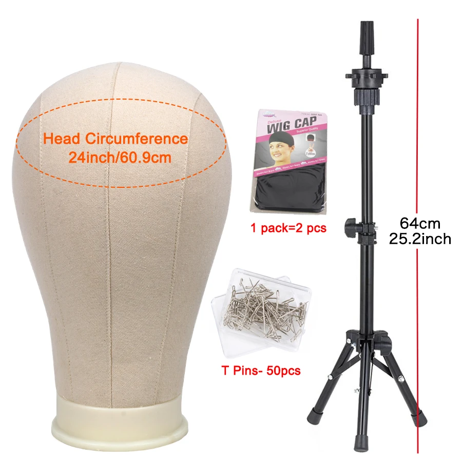 64cm Wig Stand Tripod with Canvas Head