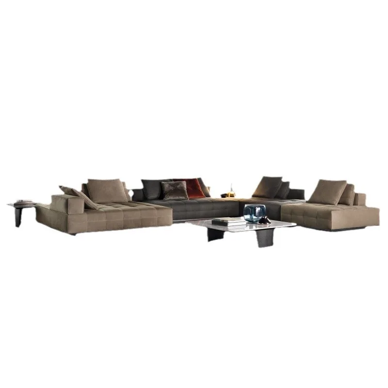 

Designer recommends villa large flat layer Italian minimalist module first layer cowhide