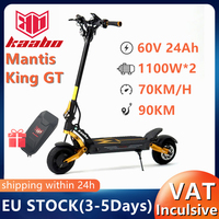 EU Stock Kaabo Mantis King GT Electric Scooter TFT Display 60V 24Ah Battery 1100W*2 Motor 70km/h IPX5 WaterProof Kickscooter