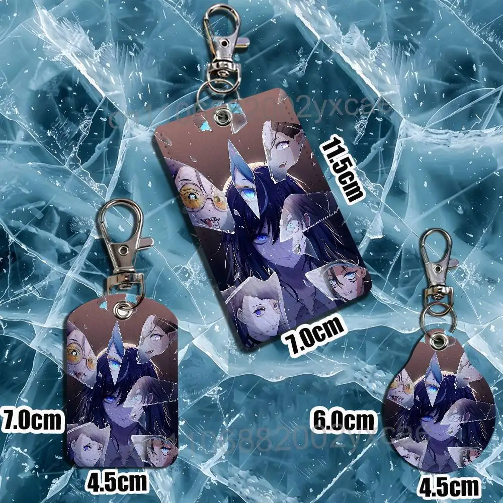 Cool-toned blue eyes Ado Card Holder With Keychain Executive Protection For Bank Credit Subway Bus Case image 3