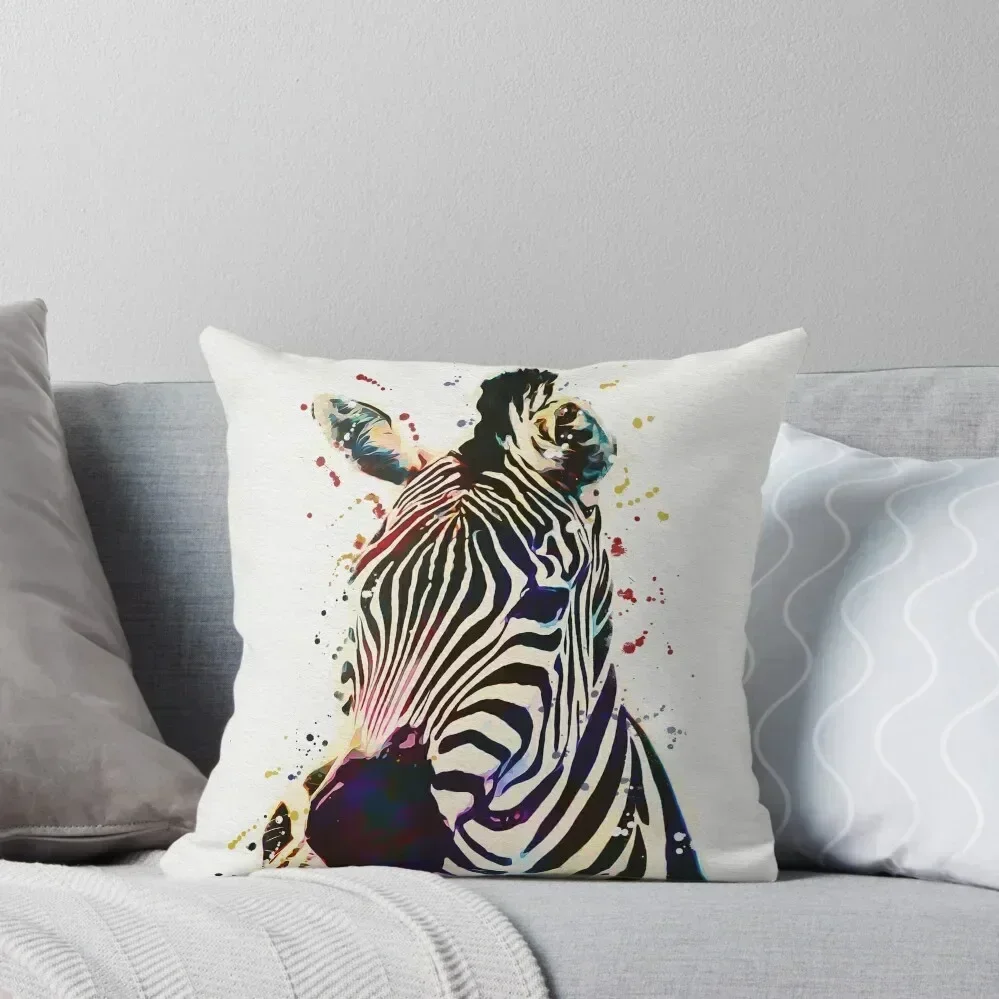 

Zebra Watercolor Art Throw Pillow covers for pillows Room decorating items Luxury Pillow Case pillow