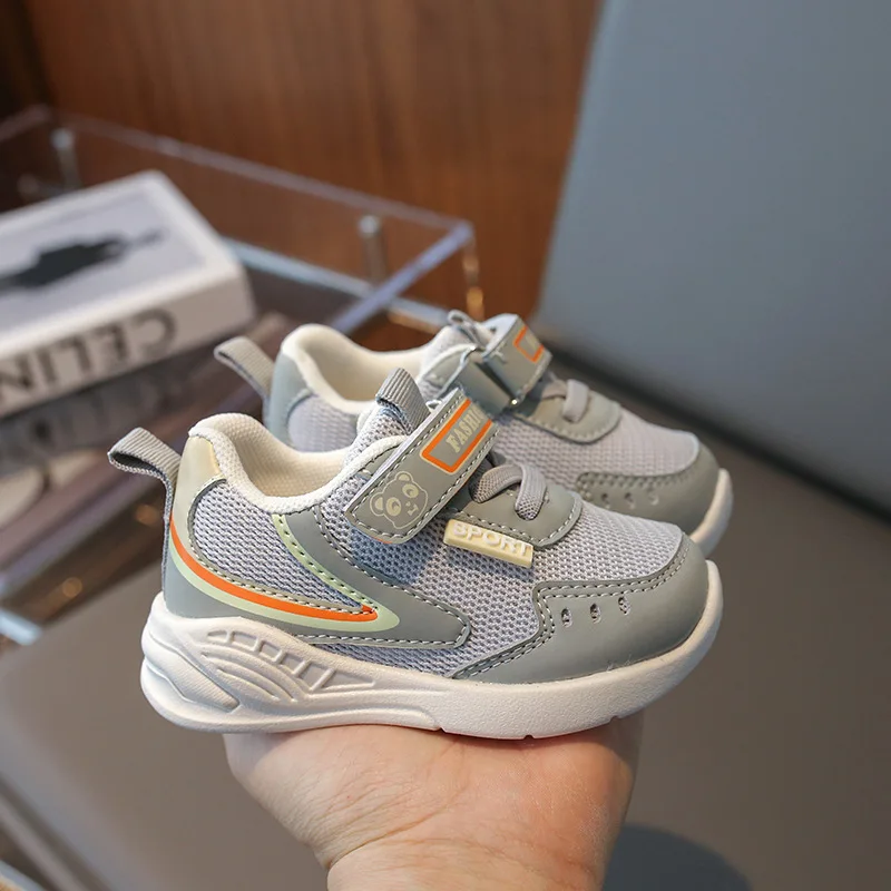 Sepatu Sneaker bayi dan balita, Sneaker jala anak kecil musim semi 2024