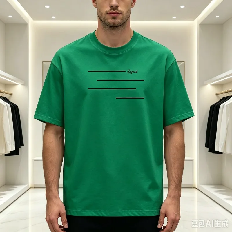 Minimalist Horizontal Line Print Men T-Shirt 100% Cotton Black White Stripe Graphic Tee Casual Streetwear Short Sleeve Top