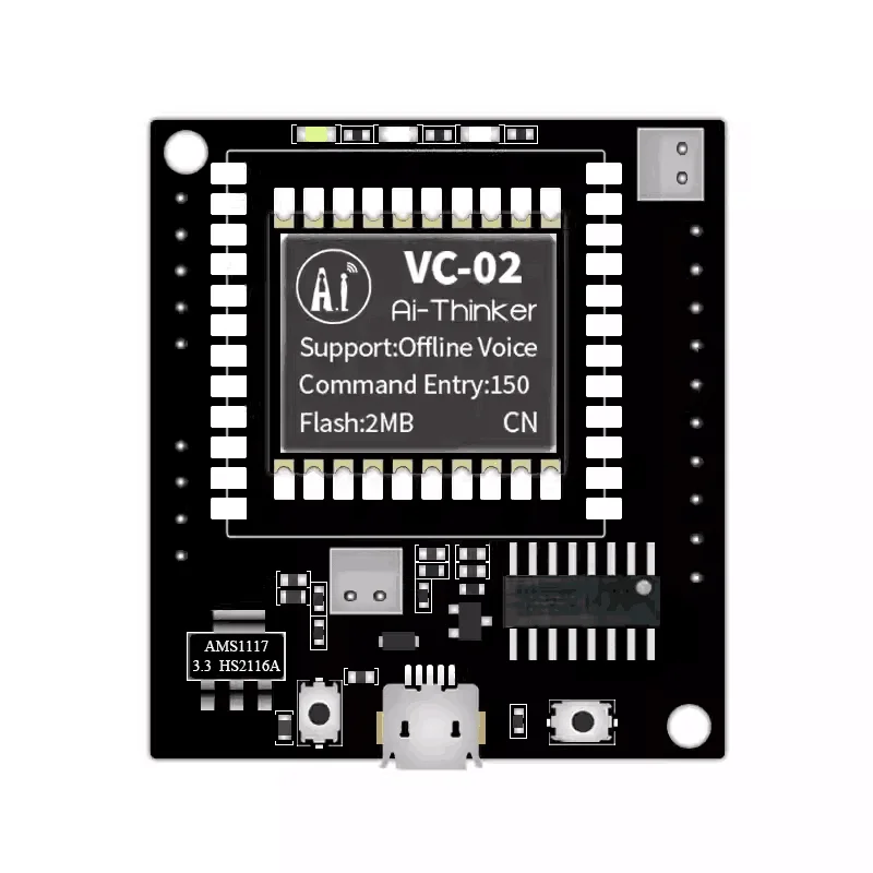 VC-02-Kit AI Intelligent Offline Voice Module, Offline Recognition Voice Control Module