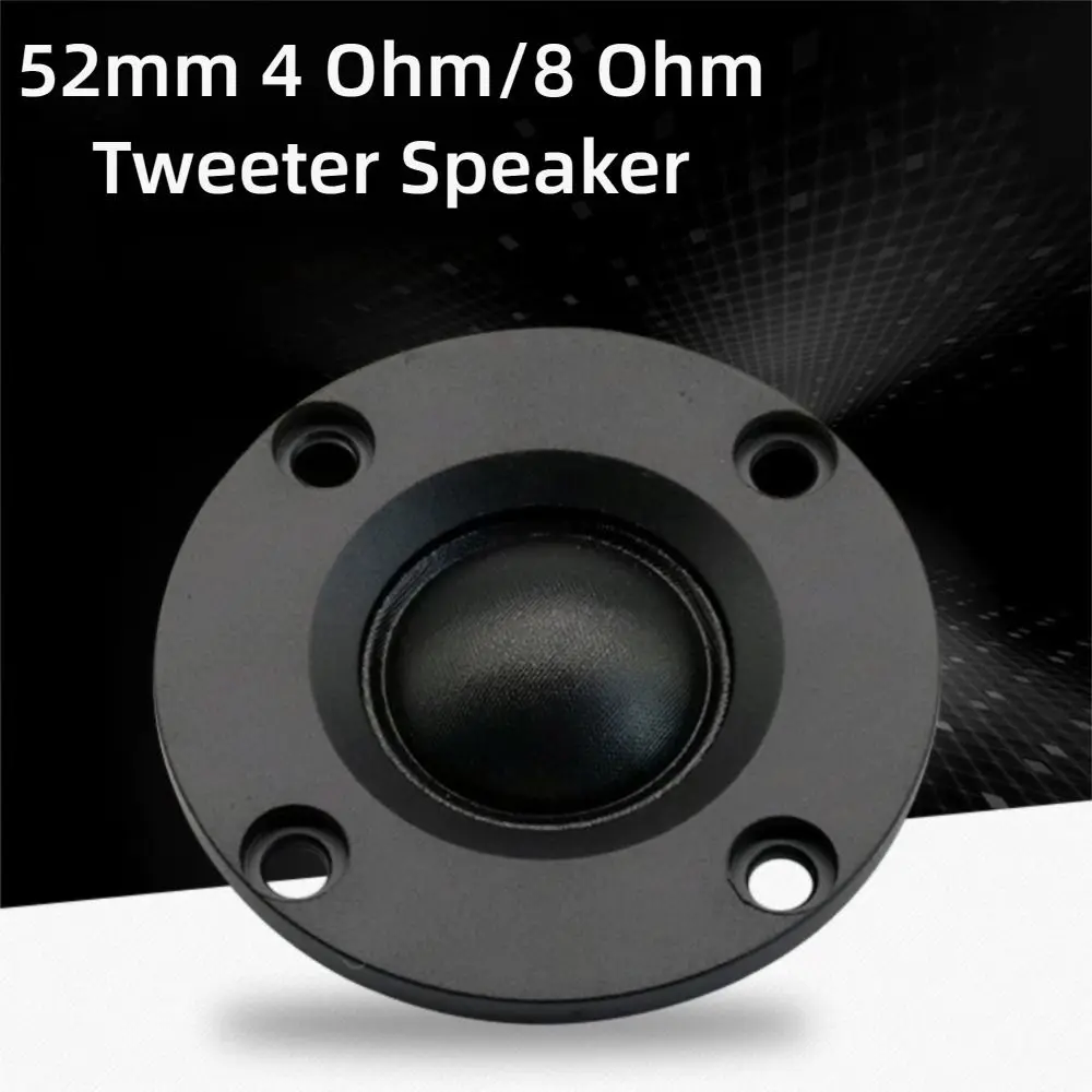 Novo Alto-falante de Áudio Redondo 52MM 4 Ohm/8 Ohm Tweeter 10W-20W com Membrana de Seda