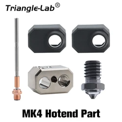 C Trianglelab PRUSA MK4 Copper alloy nickel plated heater block Socks Titanium alloy ncb V6 Nozzle Adaptor heatbreak hotend KIT