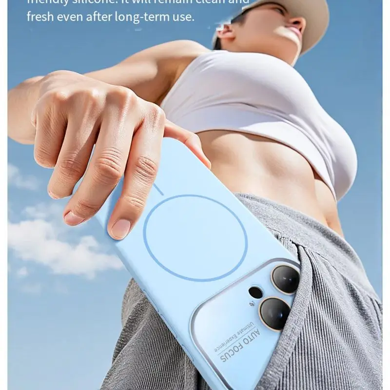 

NEW 2025 Liquid silicone Business Case for iPhone 16 15 14 Plus 16pro 13 12 Pro Max For Magsafe MagneticAnti fall Phone Cover 17