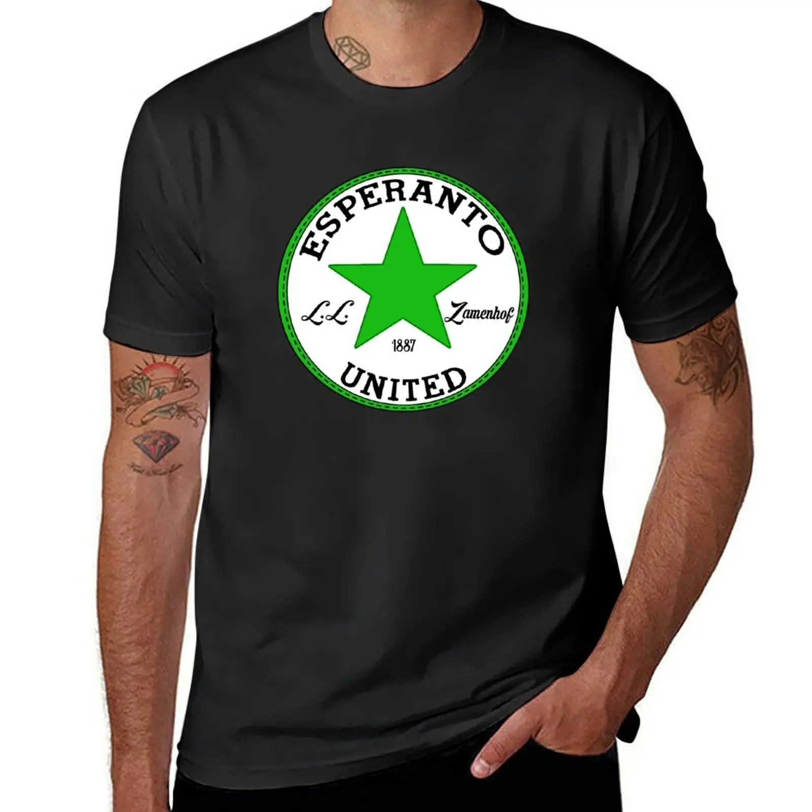 Esperanto Green Star T-Shirt funnys vintage anime clothes shirts graphic tees mens champion t shirts