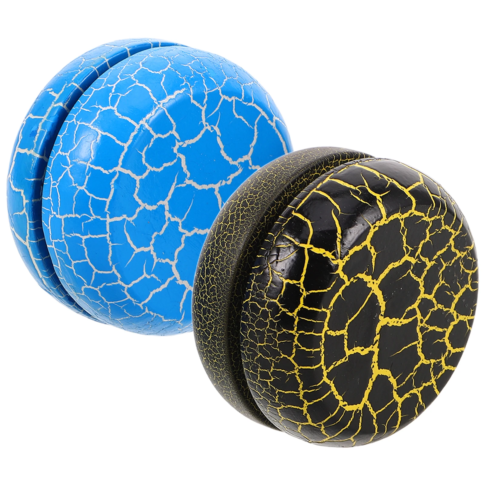 

2Pcs Mini Crack Wooden Yo-Yo Balls for Kids Beginner Responsive Smooth Play Enhances Creativity Hand-Eye Coordination Party