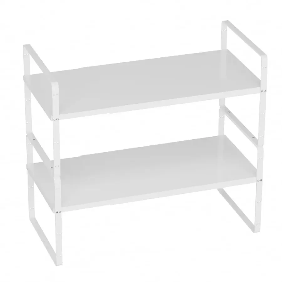 

Expandable Counter Organizer Shelf, Stackable Cabinet Shelves Organizer Storage Rack Cupboard Stand Spice Rack for Kitchen Bathr