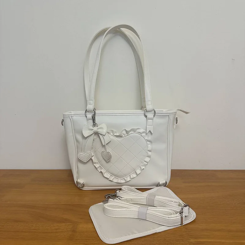 Japanese Shoulder Bags Y2k Crossbody Ladies Large Capacity Shipped Messenger Tote Leisure PU Transparent Purses and Handbags