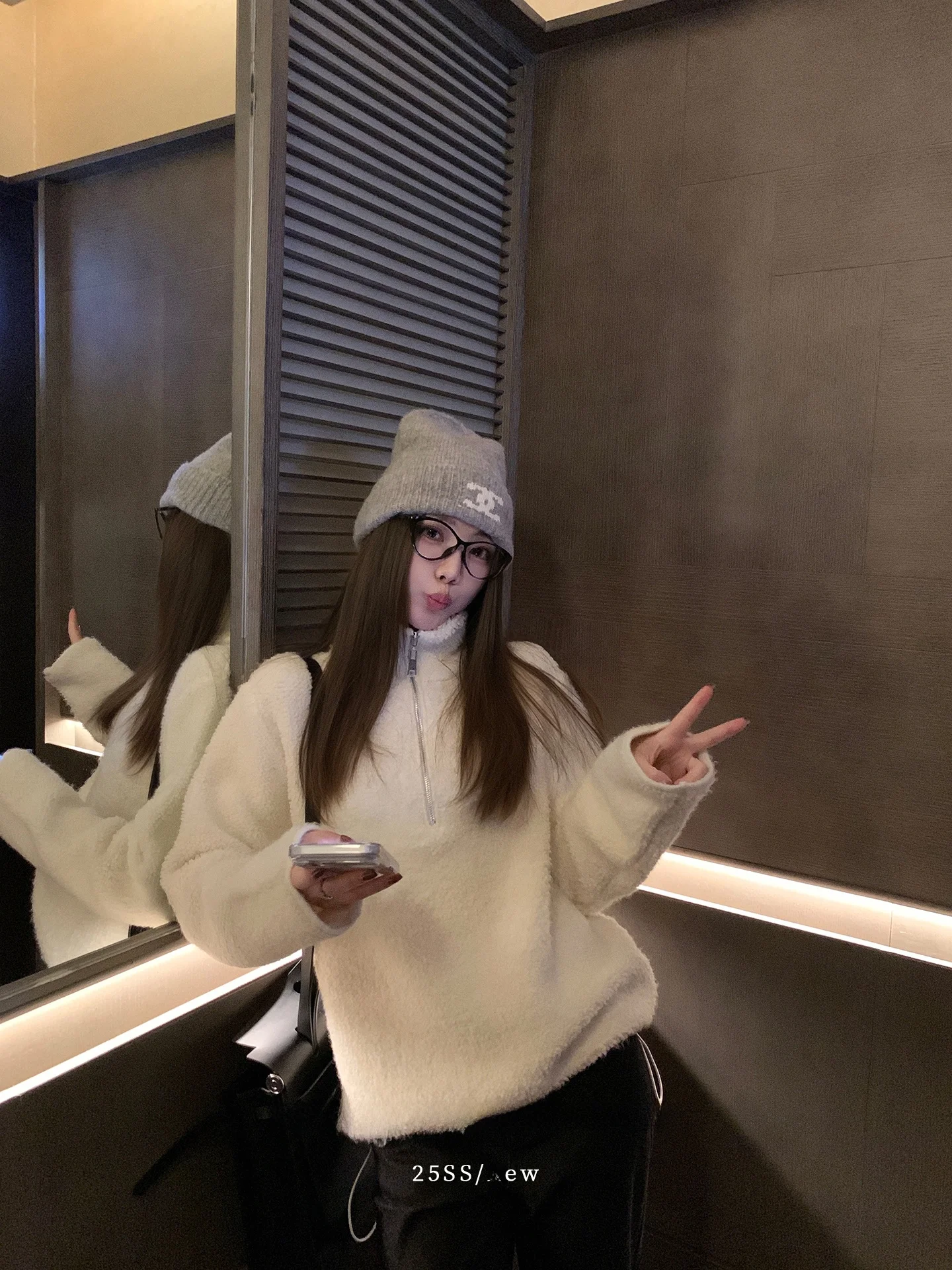 

Шерстяной свитер Bla Bean Humming Lazy Angel с высоким воротником на молнии, осенне-зимний, повседневный, для женщин