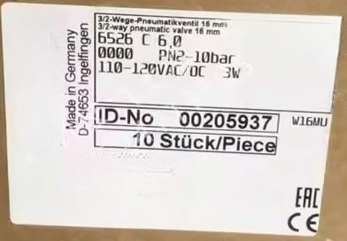 

Germany valve 2026 new solenoid valve 6526-00205937 New original imported 205937