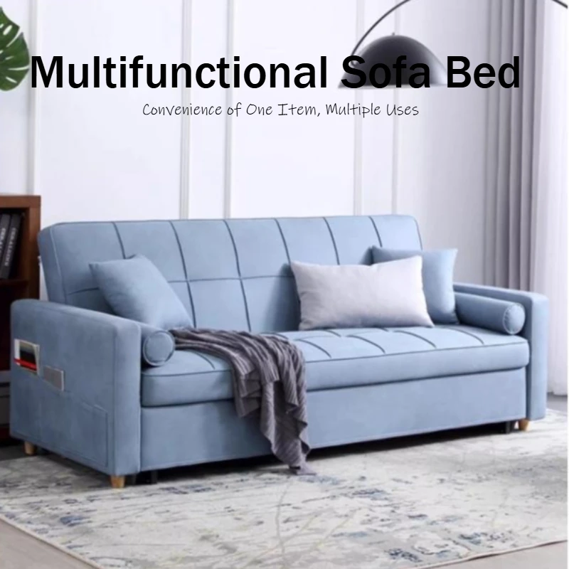 

Cotton And Linen Sofa Art Multifunctional Wood Luxury Modern Sofa Bed Corner With Sleeping Function Hotel Furniture Living Room