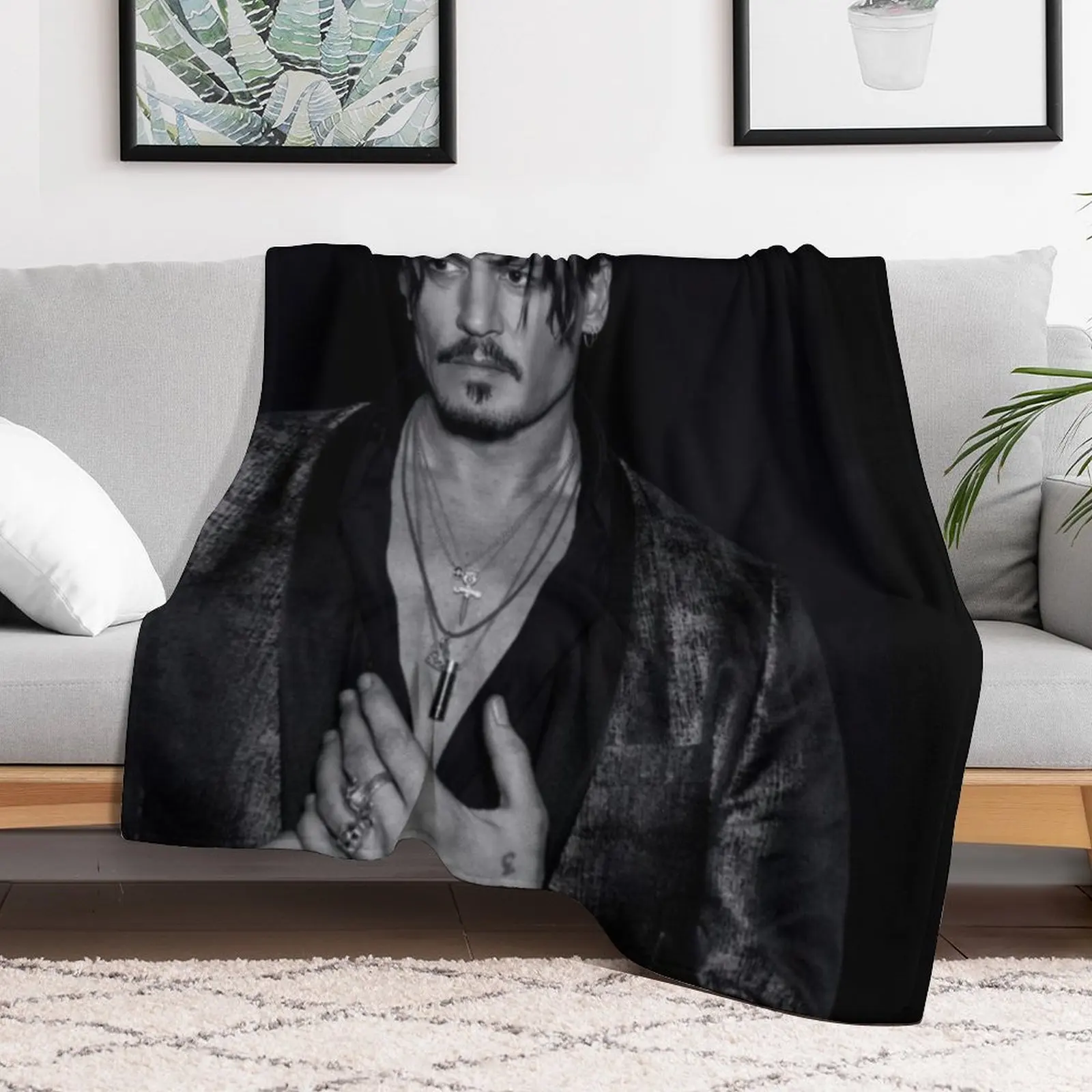 Johnny Depp Throw Blanket Tourist Soft Plush Plaid Blankets