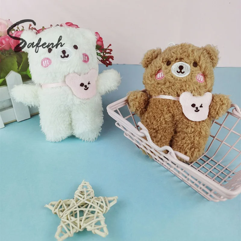 Cute Cartoon Plush Doll Litter Bear Keychain Hanging Ornaments Hanging Clothing Accessories Trendy Bag Decor Car Keychain