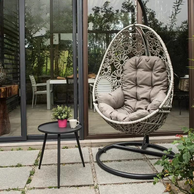 

Outdoor hanging basket household adult rocking chair single homestay style courtyard lazy rattan chair