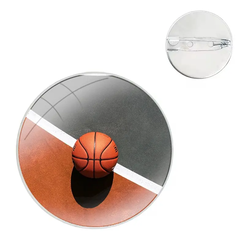 basketball never stops Badge Brooch Pin Accessories For Clothes Backpack Decoration gift