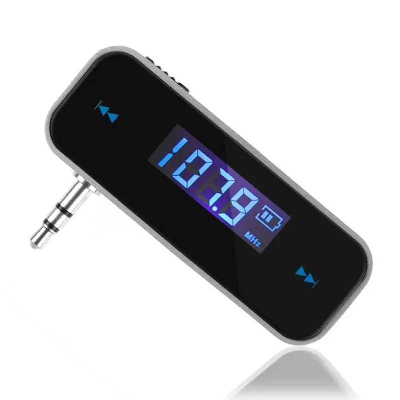 3.5mm In-car Music Audio FM Transmitter Car Kit LCD Display Mini Wireless HandsFree FM Modulator LCD Displaye For Android Phone