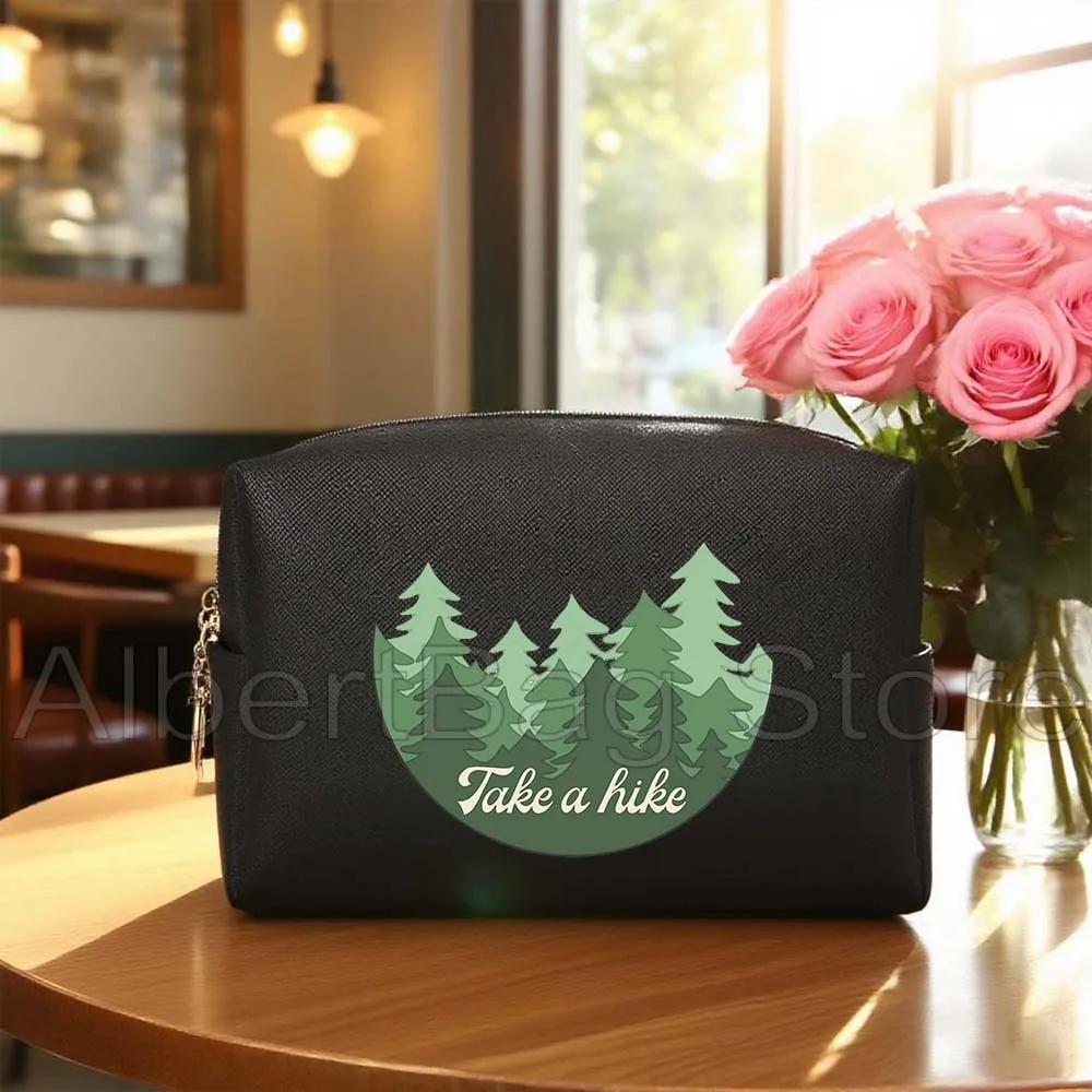 

Go Outside Hike Gifts Hiking Canyon National Park PU Travel Cosmetic Bag Women Makeup Waterproof Toiletry Organizer Storage Bags